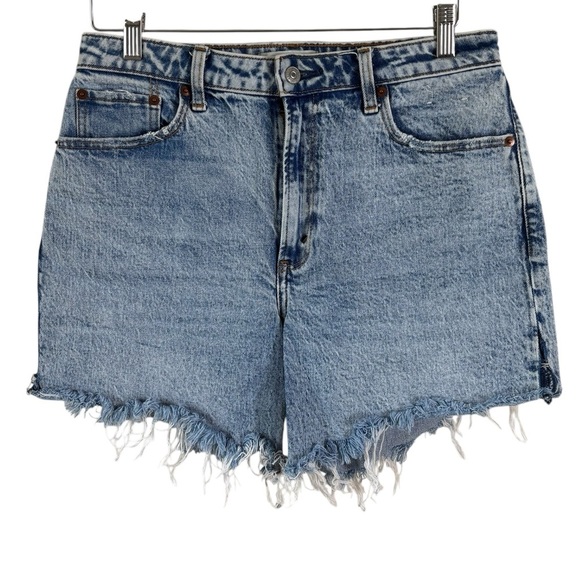 Abercrombie & Fitch Curve Love The Mom High Rise Short Blue Women’s Size 8/29 - Picture 1 of 4
